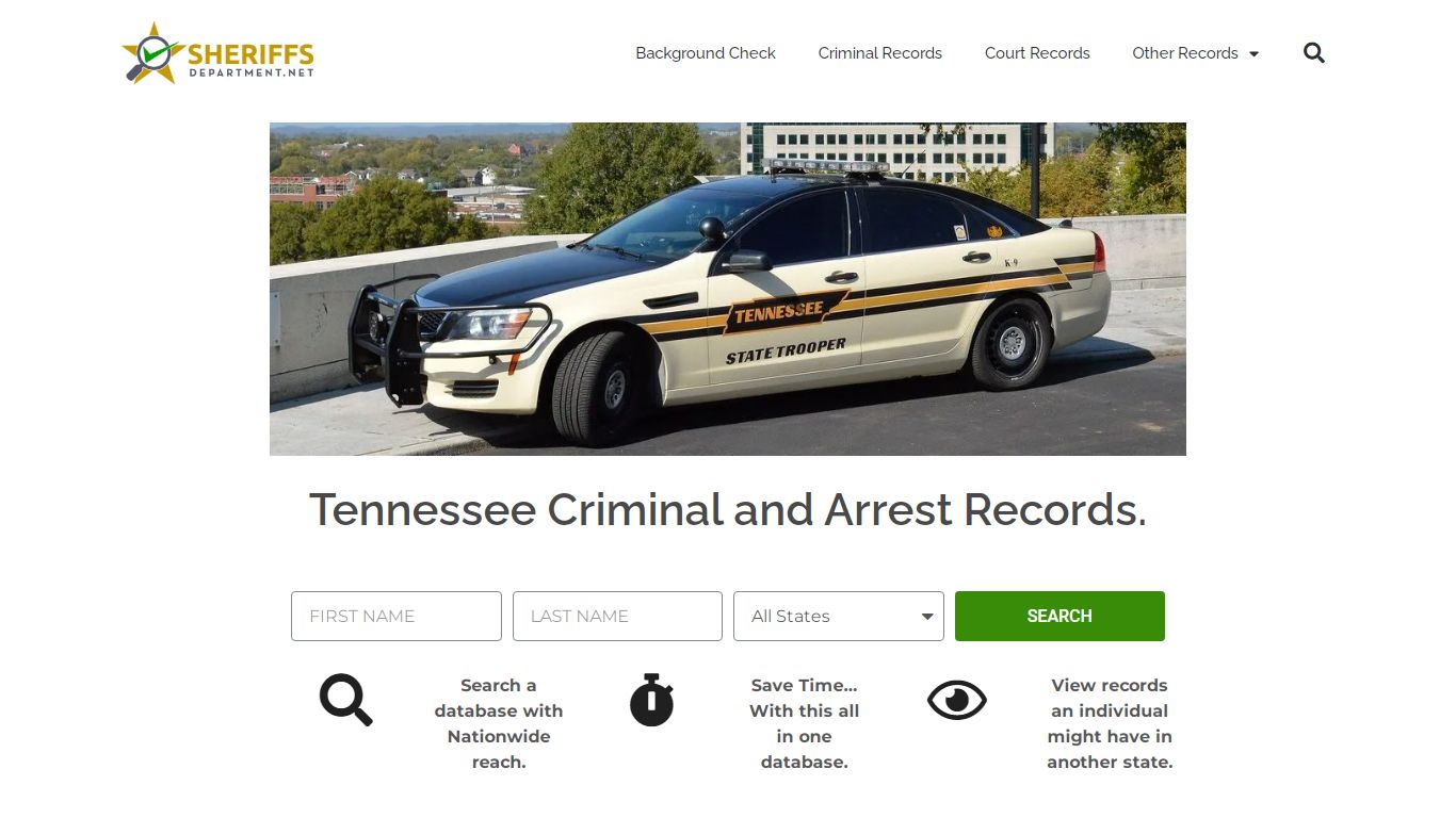 Tennessee Criminal and Arrest Records: SheriffsDepartment.net